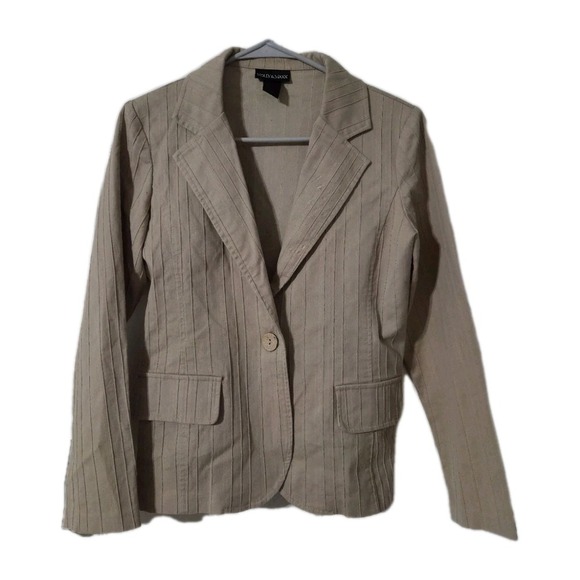 Molly & Maxx Khaki Tan Blazer Jacket, Medium - Picture 1 of 2
